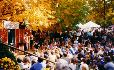 Fall Foliage Festival with portable staging